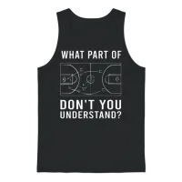 Funny Basketball Coach for Men Women Tactic Diagra Unisex Tank Top - Black – 1