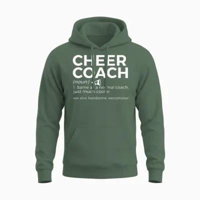 Lustiger Cheer Coach Definition Cheerleading Unisex Hoodie - Military Green
