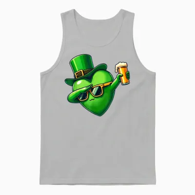 Irish Pub Ireland Beer Drinking Funny Patricks Day T-Shirt, Black Unisex Tank Top - Ash