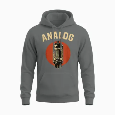 Analog Retro Vacuum Tube Vintage Style Unisex Hoodie - Graphite Heather