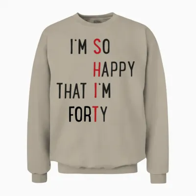 40 Birthday Unisex Sweatshirt - Sand