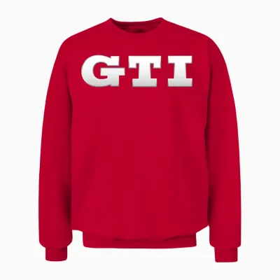 Volkswagen Vw Gti Evolution and Gti Lettering Unisex Sweatshirt - Red