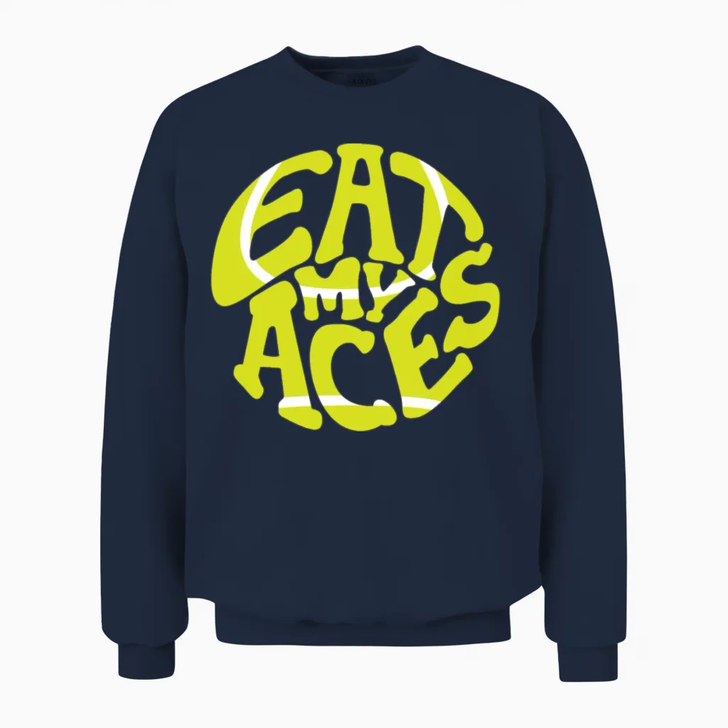 Tennis Funny Unisex Sweatshirt in Navy