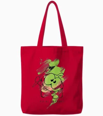 Cut the Rope: Om Nom Juxtapose Painter Tote Bags - Red