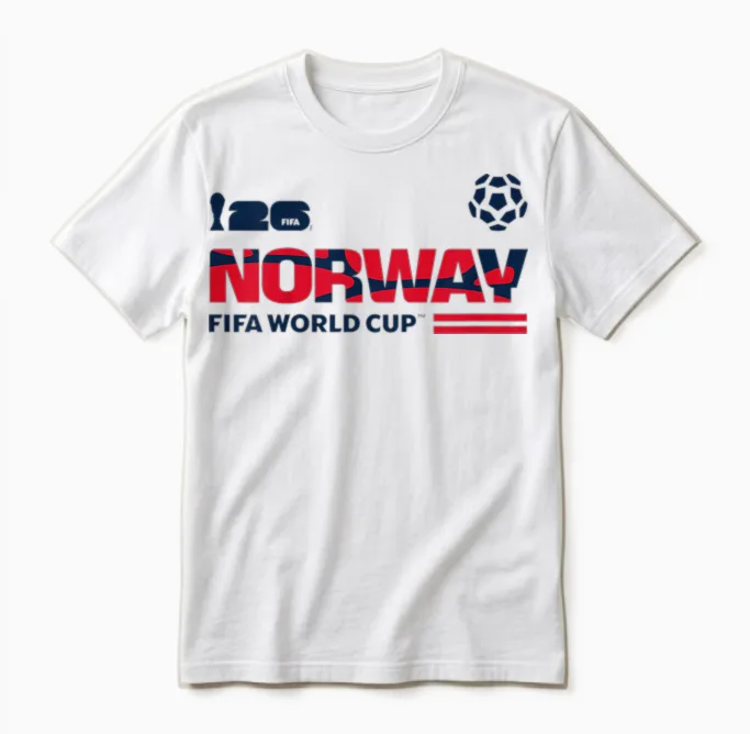 Kids Fifa World Cup26 Qualifier Norway Unisex T-Shirt in White