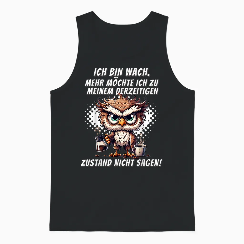 Müde Faul Ich Will Schlafen Funny Pyjamas Morgenmuffel T-Shirt, Black Unisex Tank Top in Black