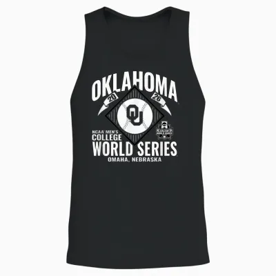 Oklahoma Sooners College World Series 2026 Cws Baseball Unisex Tank Top - Black