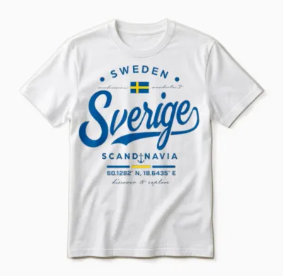 Sverige Skandinavien Schwedische Flagge Midsommar Schweden Unisex T-Shirt - White