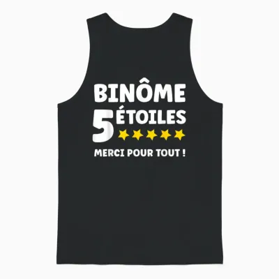 Humour Binôme 5 Stars Merci Pour Tout Super Binôme Unisex Tank Top - Black