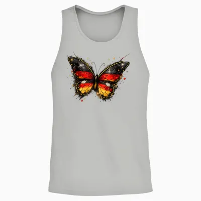 Deutschland Herz Deutsche Flagge Unisex Tank Top - Ash