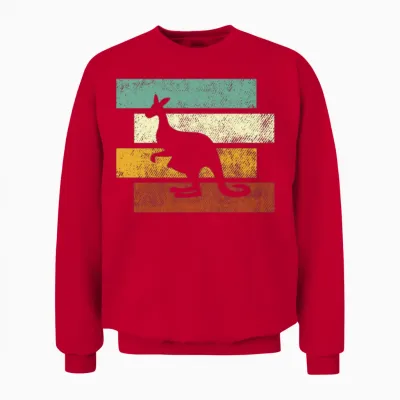 Kangaroo Retro Unisex Sweatshirt - Red