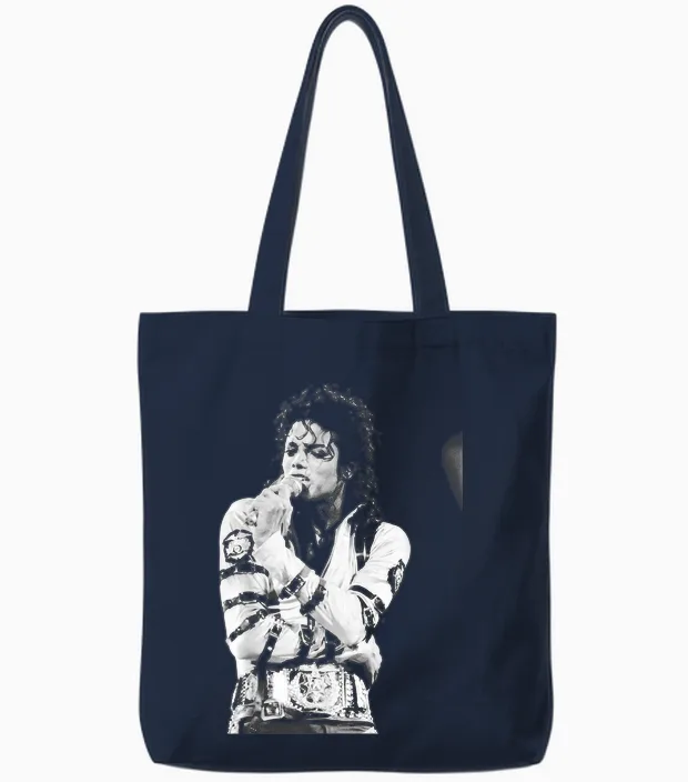 Tournée Mondiale Live Bad De Michael Jackson à Aintree 1988 Tote Bags in Navy