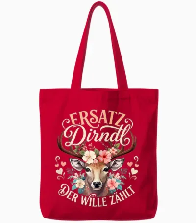 Passend Für Oktoberfest T-Shirt Damen Trachtenshirt Dirndl Tote Bags - Red