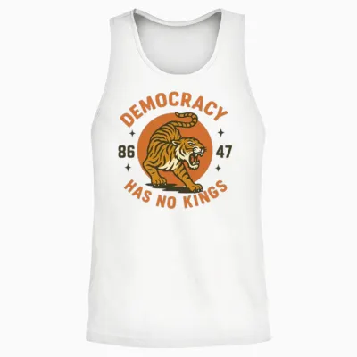 Democracy Has No Kings Unisex Tank Top - White