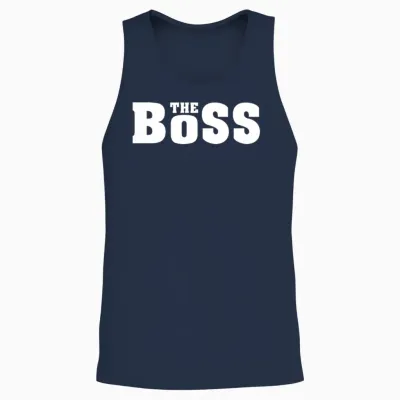 The Boss Funny Unisex Tank Top - Navy