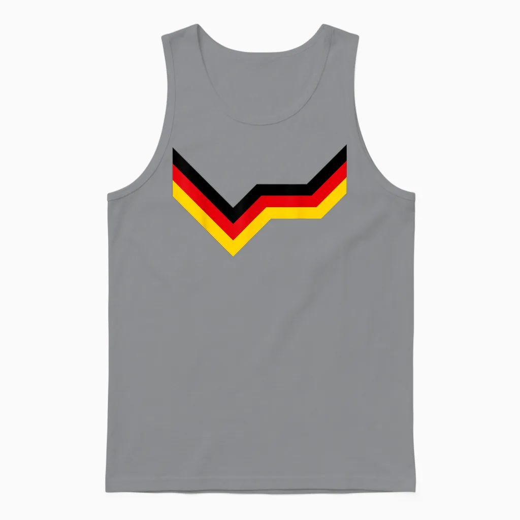 Deutschland Deutsche Flagge Fan Unisex Tank Top in Sport Grey