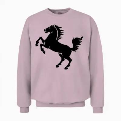 Horse Unisex Sweatshirt - Light Pink
