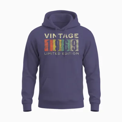 Retro 56 Jahre Alt Vintage 1969 Limited Edition Geburtstag Unisex Hoodie - Heather Sport Dark Navy