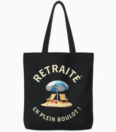 Gift Retirement Man Humor Retirement in Full Boulot Tote Bags - Black