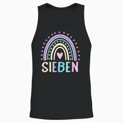 Children's Seven 7 Jahre Mädchen Geburtstag T-Shirt, Black Unisex Tank Top - Black