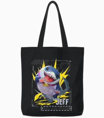 Marvel Rivals Gamerverse Super Hero Pvp Jeff the Land Shark T-Shirt, Black Tote Bags - Black