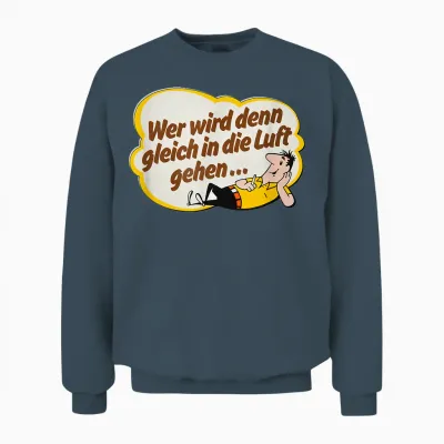 Old Advertising Nostalgic Hb Male Funny Design T-Shirt, Black, S Unisex Sweatshirt - Dark Heather