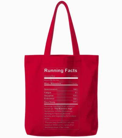 Running - All Running Facts Awesome Tote Bags - Red