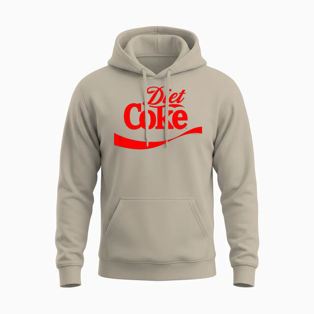 Coca-Cola Classic Diet Coke Red Label Unisex Hoodie in Sand