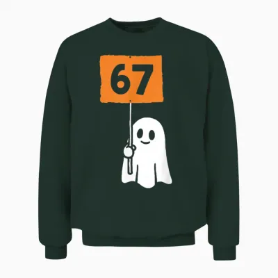 67 Meme Humor 6-7 Funny Six Seven Halloween Unisex Sweatshirt - Forest