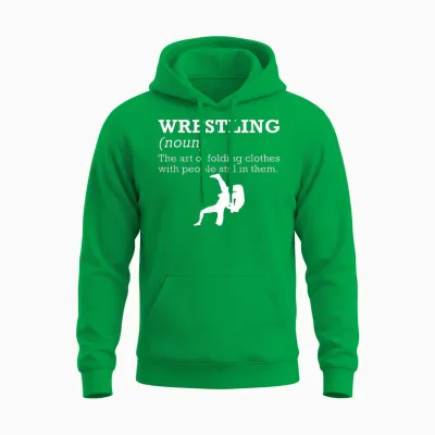 Funny Definition Wrestling Wrestler T-Shirt Small Unisex Hoodie - Irish Green