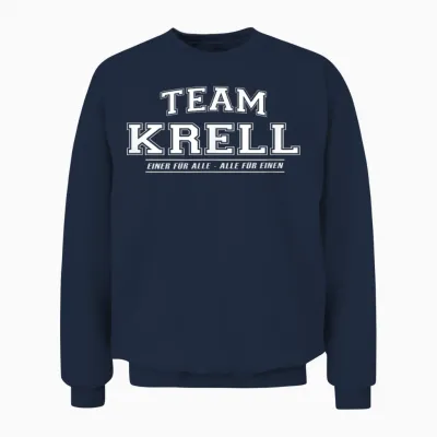 Team Krell | Proud Family - Last Name Gift T-Shirt, Black Unisex Sweatshirt - Navy