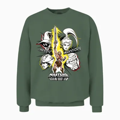 Masters of the Universe - Heroic Warriors Unisex Sweatshirt - Military Green