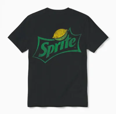 Sprite Distressed Logo Unisex T-Shirt - Black