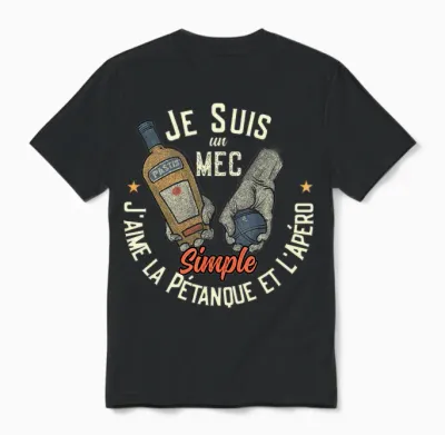 Pastis Pétanque Et Apéro Humoristique Alcool Pour Homme T-Shirt Haut De Gamme Unisex T-Shirt - Black
