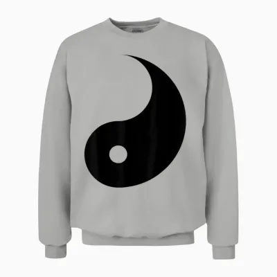 Yin – Yin Yang Paar-Kostüm, Brüder Und Schwestern, 1 Paar Unisex Sweatshirt - Ash