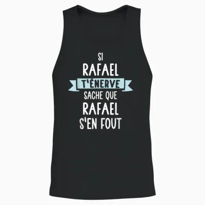 Gift Man Humour Name Personalized Rafael T-Shirt, Black, S Unisex Tank Top - Black