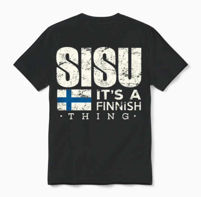 Finland Shirt Sisu It's a Finnish Thing Gift Unisex T-Shirt in Black