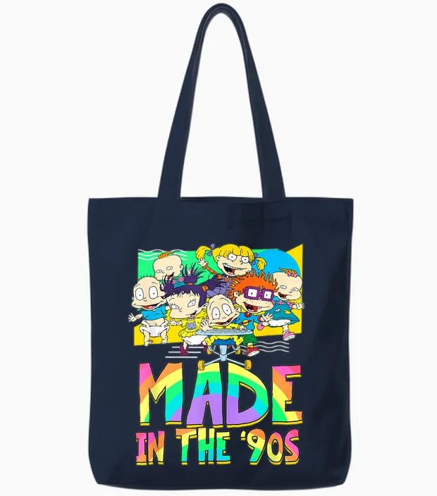 Mademark X Rugrats - Made in the 90s - Rainbow Gradient Tote Bags in Navy