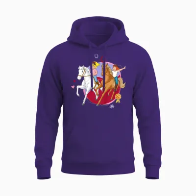 Kinder Bibi & Tina - Pferde Ausritt Unisex Hoodie - Purple