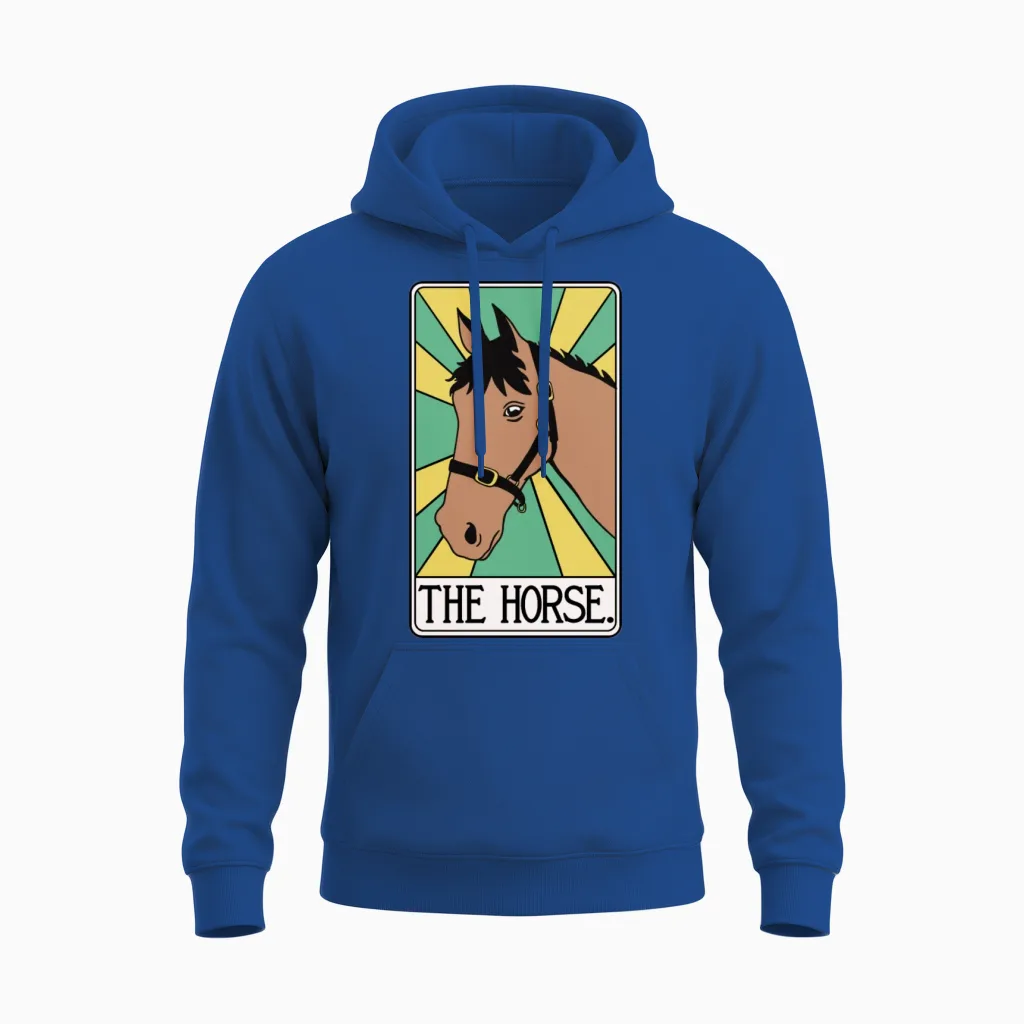 The Horse Tarot Card Lovers Unisex Hoodie in Royal