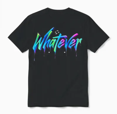 Whatever - Drip Art Aesthetic Unisex T-Shirt - Black