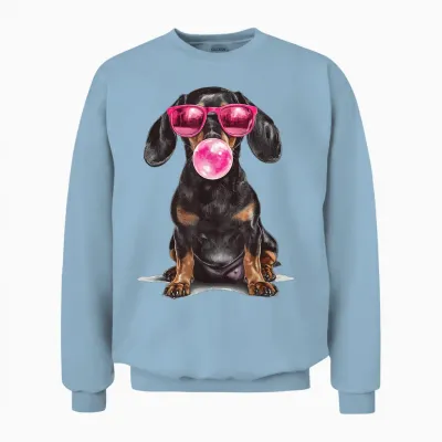 Dackel Kaugummi Unisex Sweatshirt - Light Blue