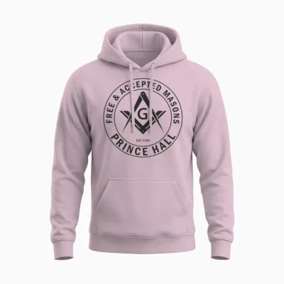 Masonic Prince Hall F & Am Masons Stealth Freemaso Unisex Hoodie - Light Pink