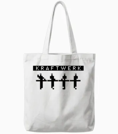 Kraftwerk Merch Tote Bags - White