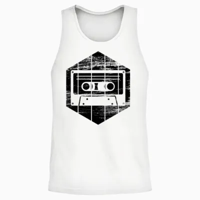 80s Cassette Tape Unisex Tank Top - White