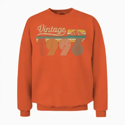 Vintage 1996 Anniversaire 30 Ans Pour Hommes Femmes Unisex Sweatshirt - Orange