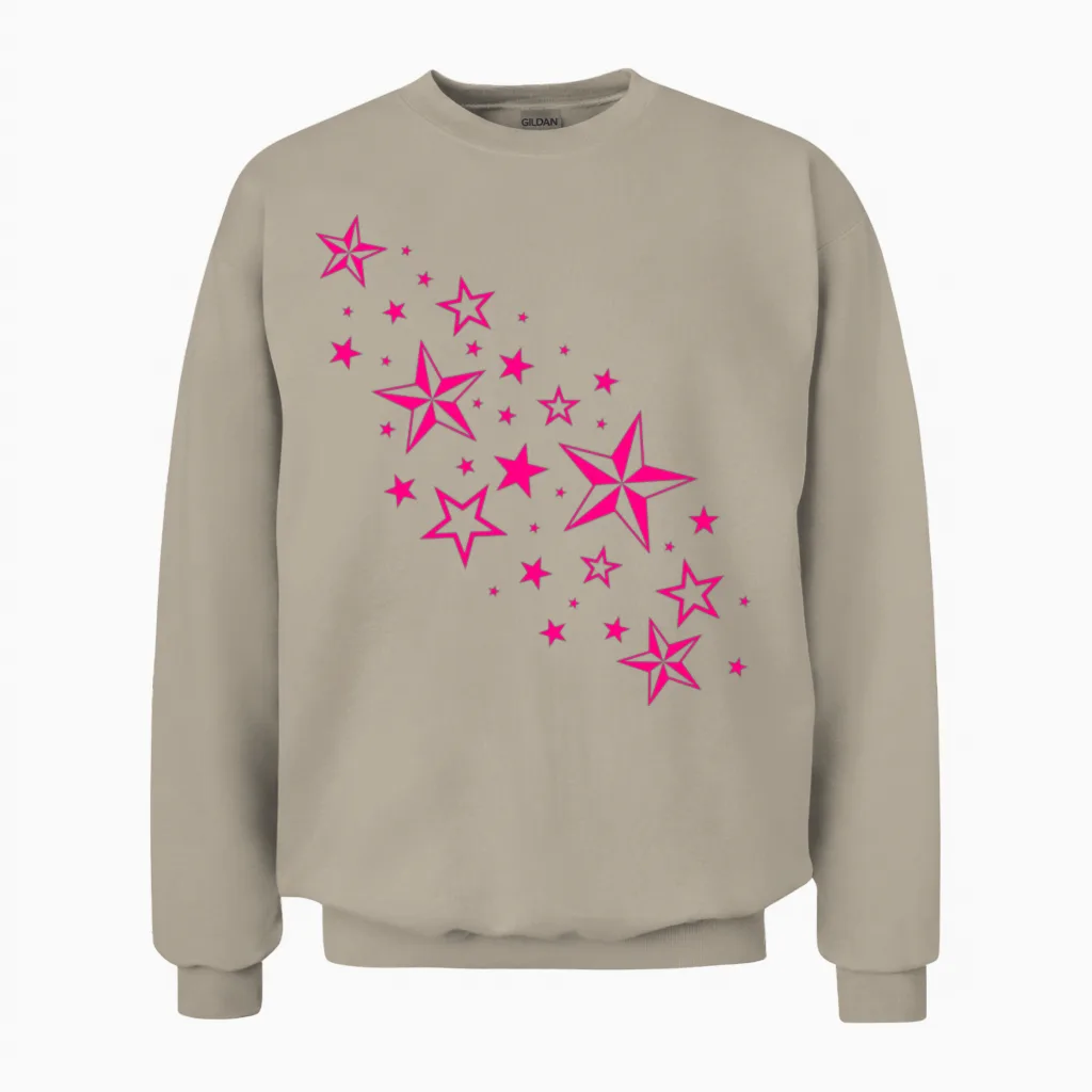 Stars Unisex Sweatshirt in Sand