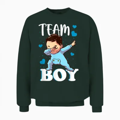 Gender Reveal Party Team Für Jungen, Babyparty, Passende Familie Unisex Sweatshirt - Forest