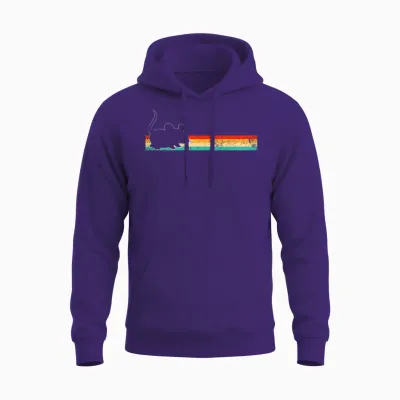 Mouse Retro Unisex Hoodie - Purple
