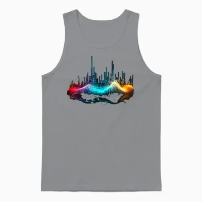 Bunter Musik Equalizer Techno Trance Unisex Tank Top - Sport Grey